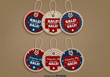 July 4th Sale Labels - vector gratuit #150513